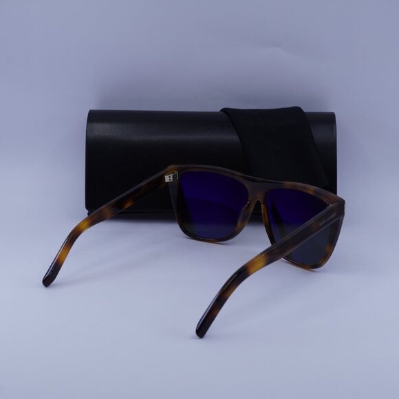 Saint Laurent SL1 003 Square Sunglasses - Havana/Green - Picture 5 of 13